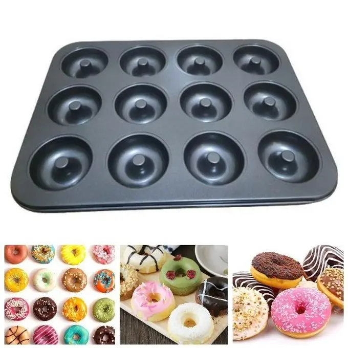 Plat Donuts/Cup cake Noir 12PCS