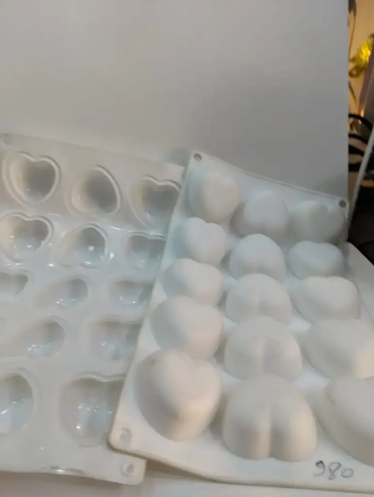 Moule silicone coeur 12pcs blanc professionnel