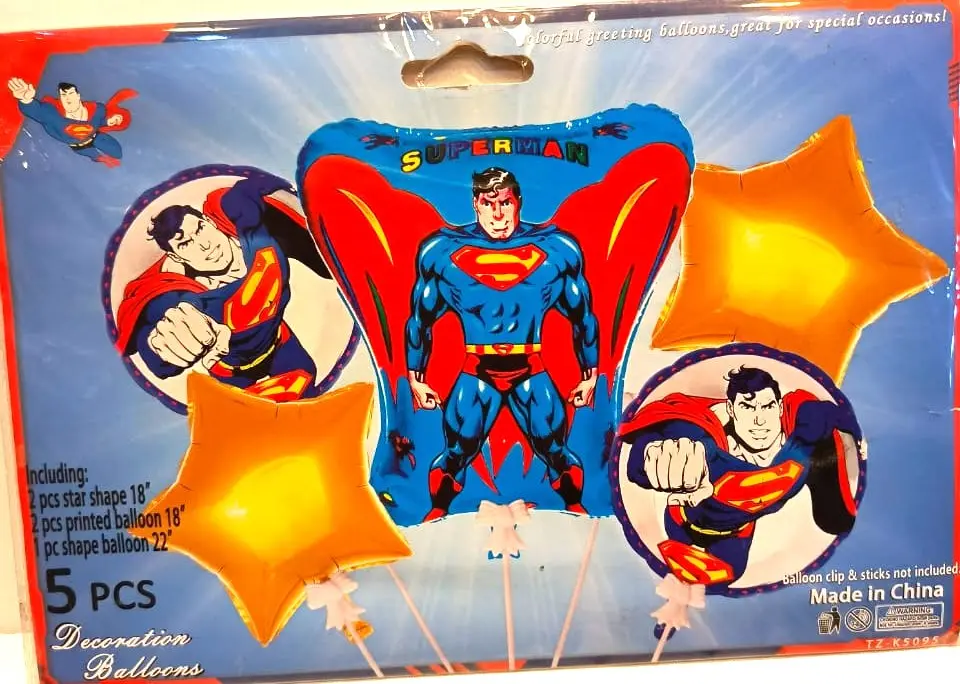 BALLON MIKI SUPERMAN 5PCS