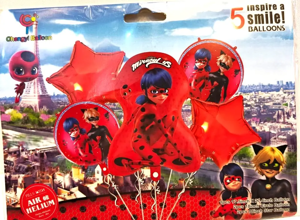 BALLON MIKI MIRACULOOS 5PCS
