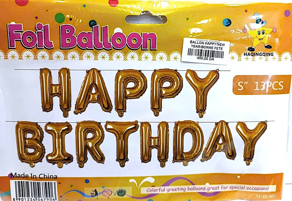 BALLON GUIRLANDE HAPPY BIRTHDAY