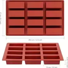 MOULE SILICONE BARRE CHOCOLAT X 12