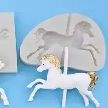 MOULE SILICONE PATE A SUCRE CAROUSSEL CHEVAL
