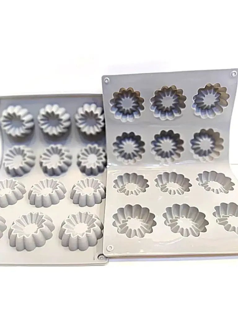 MOULE SILICONE GRIS ROND 12PCS