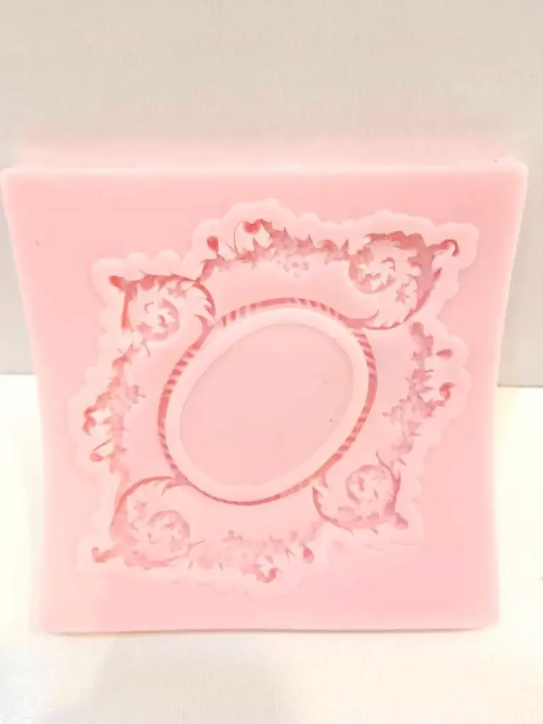 MOULESILICONE PATE A SUCRE CADRE LOSANGE