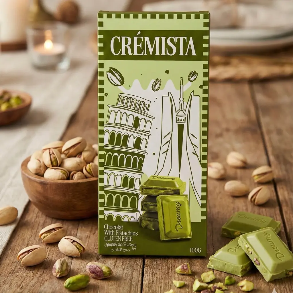 CHOCOLAT CREMISTA PISTACHE 100Gr