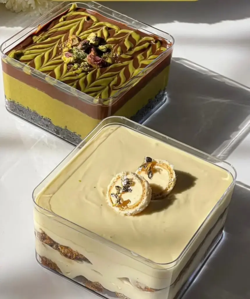 Boite Verrine Carre Tiramisu 2Pcs