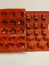 MOULE SILICONE FLEUR ROUGE 15PCS
