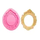 MOULE SILICONE PATE A SUCRE CADRE OVAL